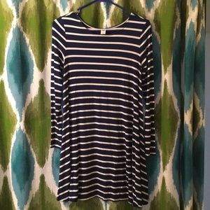 Striped long sleeve dress